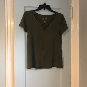 American Eagle Olive Green Tee